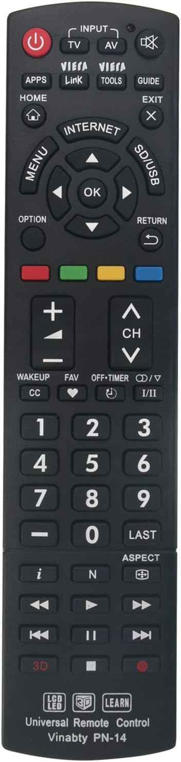 VINABTY Universal Remote for Panasonic N2QAYB000485 N2QAYB000486 N2QAYB000321 N2QAYB000221 N2QAYB000703