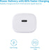 AT&T 30W 15, USB-C Wall Charger Fast Charging Power Adapter Foldable Prongs, Compact Travel Charger Compatible