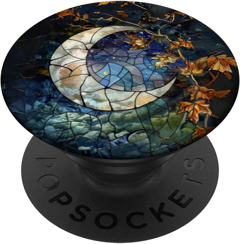Celestial Halloween Mosaic Stained Glass Aesthetic PopSockets Standard PopGrip