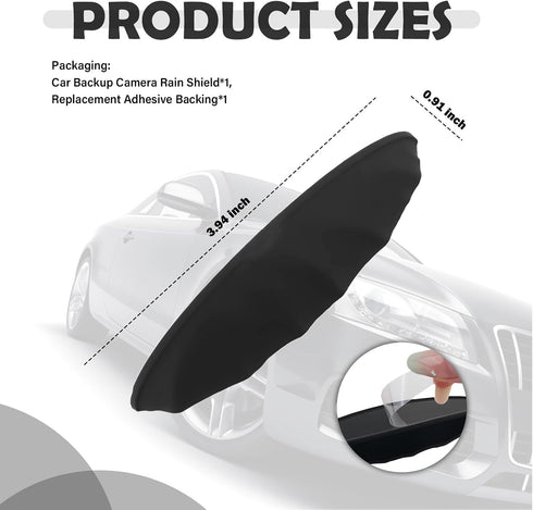 Turcee 0.91 New Car Backup Camera Rain Shield,Silicone Cars Reverse Camera Rain Cover Keeps Cameras Imaging