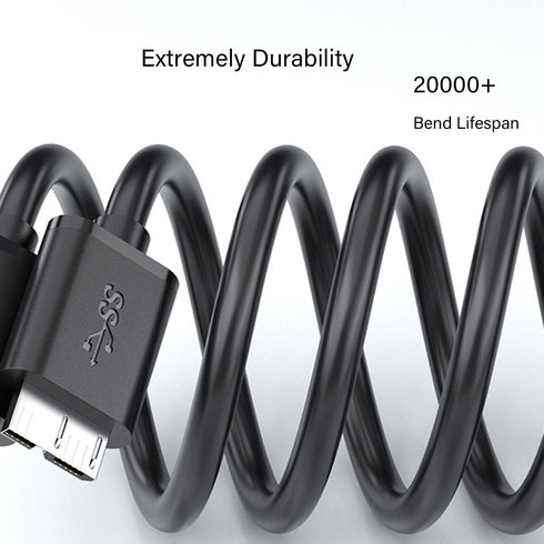 USB 3.0 Hard Drive Cable for Samsung Galaxy S5, Note 3, USB Hub Seagate FreeAgent, 3.3Ft Fast Charging Cord