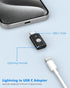 MoKo Lightning Female to USB C Male Adapter 2Pack, Lightning USB C Adaptor for iPhone 15/16 Pro/Max, Galaxy S24