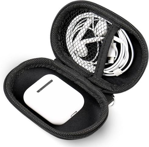 Earbud Case Holder Earphone Case Wired Headphone Storage Pouch Hard EVA Small Zipper Bag Compatible with Oval Wireless Earbuds, Beats Studio Buds, TOZO Golden X1, Soundcore Space A40