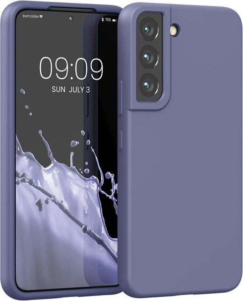 kwmobile TPU Silicone Case for Samsung Galaxy S22 - Soft Finish Phone Cover in Matte Lavender Grey