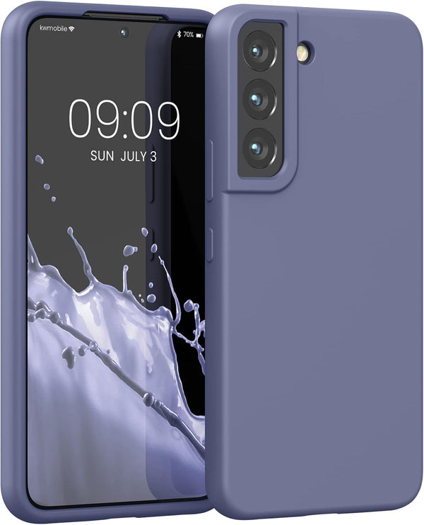 kwmobile TPU Silicone Case for Samsung Galaxy S22 - Soft Finish Phone Cover in Matte Lavender Grey