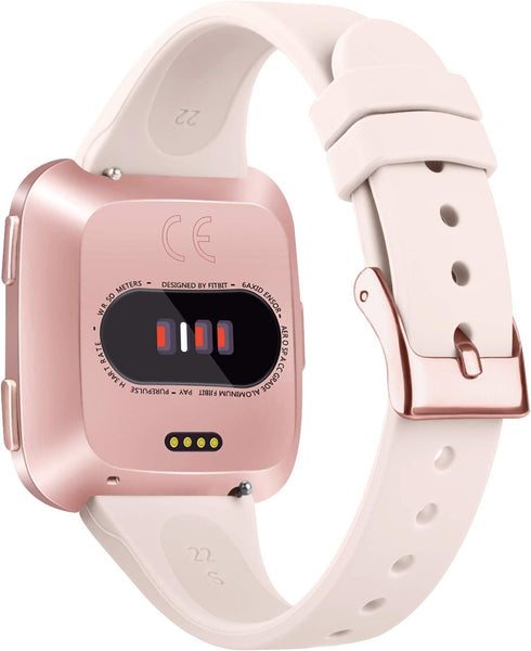 Tobfit Pack of 3 Slim Bands - Compatible with Fitbit Versa 2/Fitbit Versa/Fitbit Versa Lite/SE, Silicone Replacement