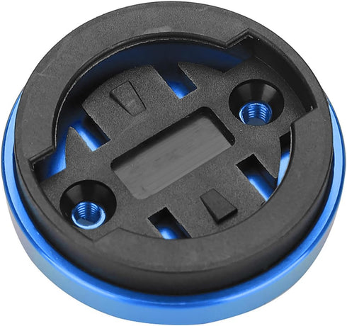 Road Bike Computer Holder, Stem Top Cover Stopwatch GPS Speedometer Mount (Blue)