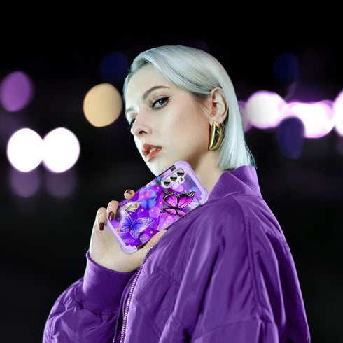 Rancase Butterfly Galaxy A15 5G Case: Three-Layer Heavy Duty Shockproof with 2 Tempered Glass Protectors, 6.5 inch.