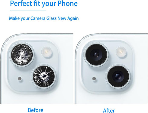 Vimour 2 Packs 14 14 Rear Camera Lens Glass Replacement Kits for iPhone and Plus Pre-Installed Adhesive
