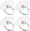 4Pcs Transparent Bling Phone Finger Ring Holder with Rhinestones, 360° Rotation Grip Kickstand for Phones Tablets