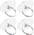4Pcs Transparent Bling Phone Finger Ring Holder with Rhinestones, 360° Rotation Grip Kickstand for Phones Tablets