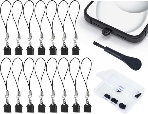 15PCS USB Type C Anti Dust Plug Kit for Samsung Galaxy S23/S23+/S23/S22/S21/S20 Ultra, Charger Cleaning Brush [Not Fit