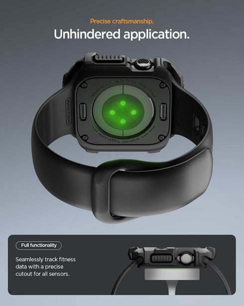 Spigen 11 11/10 42mm for Apple Watch Series Case, Rugged Armor Compatible with Series Durable Protective TPU Flexible