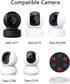 Magnetic Camera Mount Base Compatible with TP-Link Tapo C210, Tapo C200, Kasa EC70, EC71, Kasa KC410S Indoor Pan Tilt Security Camera, Magnetic Mount Black Stud Rubber Coated Magnet, 1Pack