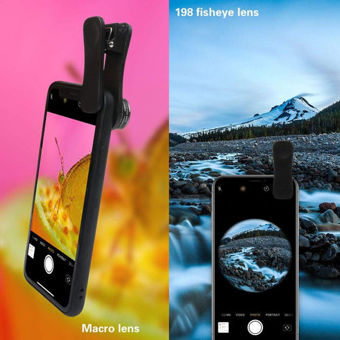 Godefa 14 1 14 13 12 11 Phone Camera Lens Kit, in Lenses with Selfie Light for iPhone Xs X Pro Samsung and Other