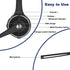 Trucker Bluetooth Headset with Microphone, Noise Cancelling Wireless Headset for Home Office Call Center
