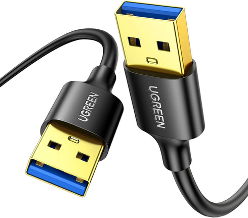UGREEN 1.5 FT USB 3.0 Cable, 5 Gbps, Durable Nylon Male to Male, Compatible with Hard Drives, Cameras, TVs & More.