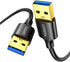 UGREEN 1.5 FT USB 3.0 Cable, 5 Gbps, Durable Nylon Male to Male, Compatible with Hard Drives, Cameras, TVs & More.