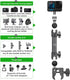 FANAUE Super Clamp Camera Mount - Monitor Magic Arm Double Ball Head Adapter for DSLR/Gopro
