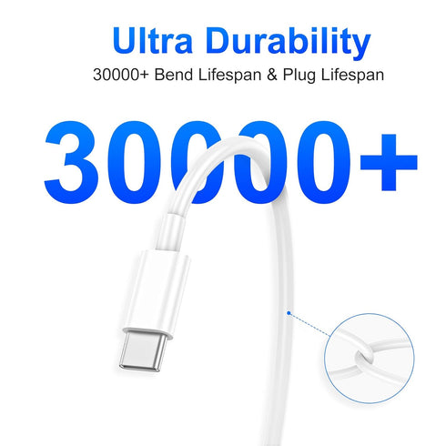 3 Pack 60W USB C to USB C Cable, 3 Feet Fast Charging Cord for Samsung Galaxy S23 S22 S21 S20 Ultra, Note 20 10, Google