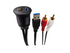 Flush Mount Cable Kit, 3 ft USB 3.0 Male to Female and 2 RCA Male to 3.5mm Female AUX Extension Cable, Dashboard Panel