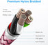 etguuds Pink USB C Cable 3.3ft Fast Charging, 2-Pack Braided USB to USB C Cable for Samsung Galaxy S23 S22 S21 S20