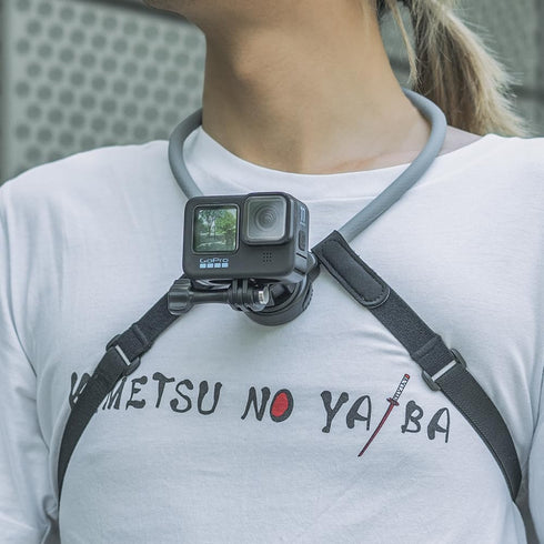 SUREWO Magnetic Neck Mount Necklace Holder for GoPro, POV Selfie Lanyard Body Strap Compatible with Hero 12/11/10/9/8/7