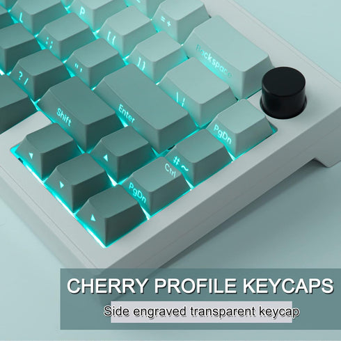 JOMKIZ PBT Keycaps Set, 135 Keys Double Shot Side Engraved Transparent Cherry Profile Backlit Keycaps