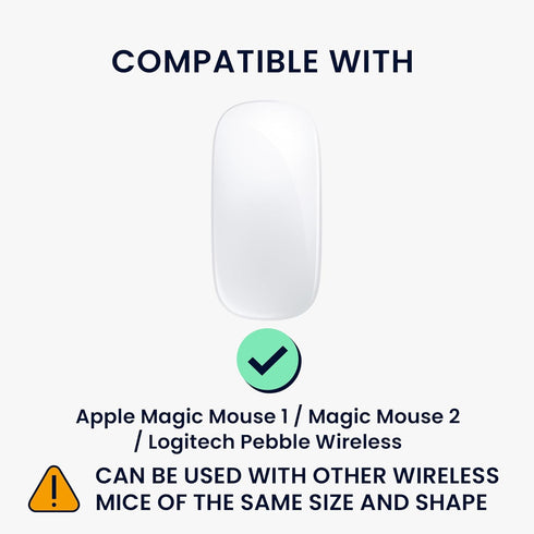 kwmobile Mouse Pouch for Apple Magic Mouse 1/2 & Logitech Pebble Wireless Case, PU Leather - Dusty Pink
