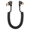 SinLoon 90 Degree Retractable USB Type C Spring Cable, 5Gbps USB3.0 to USB C for Phone, Tablet, Other Devices (Right)