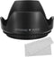 PATIKIL 82mm Flower Lens Hood Protector, Anti-Reflection Camera Lens Hood with Cloth for Nikon, Fujifilm, Pentax