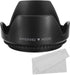 PATIKIL 82mm Flower Lens Hood Protector, Anti-Reflection Camera Lens Hood with Cloth for Nikon, Fujifilm, Pentax