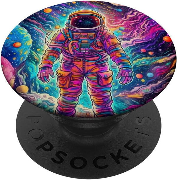 Trippy Astronaut PopSockets Standard PopGrip - Psychedelic Design