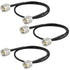 RG8x Jumper Cable 2ft, 3 Pack CB Coax Cable PL259 UHF Connector for Ham Radio and Antenna Analyzer