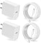 iPhone Charger, 20W PD USB C Wall Fast Charger Adapter with 10FT Type C to Lightning Cable, 2 Pack
