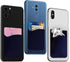 USA Merchant Redesigned Card Holder - Silicone Stick on Cell Phone Wallet for Credit Card, ID, Business Card (Navy)