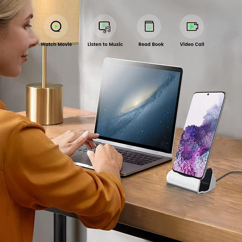USB C Charging Dock Stand, Fast Charging Station for iPhone 15 Series, Samsung Galaxy, Switch, and More Type-C Phones
