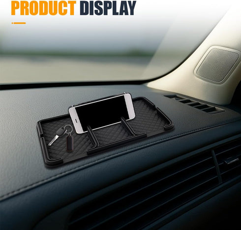 YoRise Car Dashboard Mat, Anti-Slip Strong Gripping Automotive Center Console Tray, Multifunctional Vehicle Interior