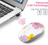 Wireless Mouse with Nano Receiver for PC, Laptop, Notebook, Less Noise, Portable Mobile Optical Mice (Flower)
