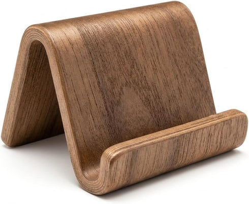 Generic Wood Phone Stand for Desk - American Walnut Wooden Cell Phone Holder