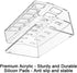 USB Flash Drive Holder Stand, Acrylic Storage Organizer for up to 12 USB Memory Sticks - Clear