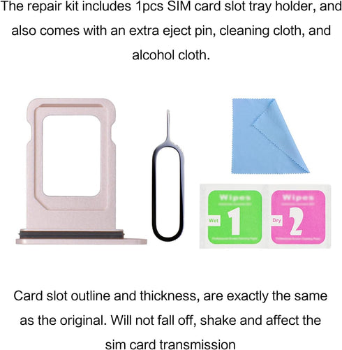 ASDAWN Replacement for iPhone 13 SIM Card Slot Tray Holder, Waterproof Rubber Ring and SIM Pin (Single Sim Version)