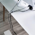 MECCANIXITY Cable Clips Organizer for Desk - 4 Slot Silicone Adhesive Wire Holders for USB Cable, Black