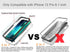 COOLQO Compatible iPhone 13 Pro Case, Black, with 2 x Tempered Glass Screen Protector, 360 Full Body Coverage