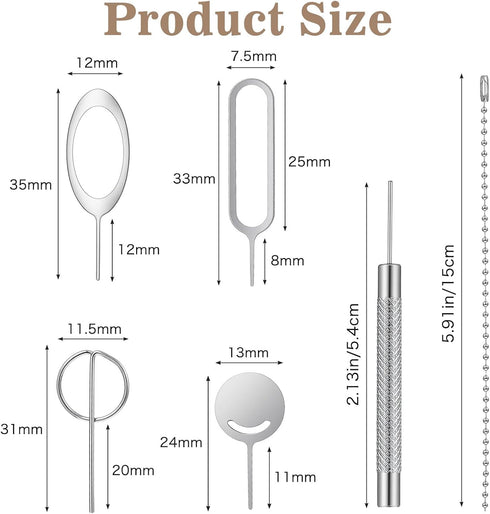 Gsbnjuy 38Pcs Sim Card Removal Tool Sim Ejector Tools Phone Sims Card Removal Tools with Key Chain Phone Tray Opener
