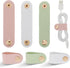 6 Pieces Cord Organizer, PU Leather Reusable Cable Straps Clips for Charging Cord, Power Cord, USB Holder