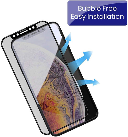 4-Way 360° Privacy Tempered Glass Screen Protector for iPhone 11/XR, 9H Scratch Resistant, Anti-Spy, 2 Pack.