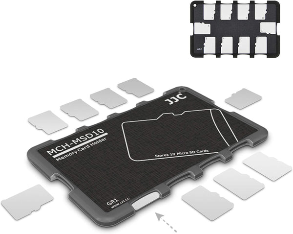 10 Slots Micro SD Card Case Holder, Ultra Slim Credit Card Size Lightweight Portable TF MSD Memory Card Storage