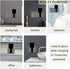4PC Wall Mount Cell Phone Charging Holder, Black Adhesive Mobile Phone Stand for Charger, Shower Bed Wall