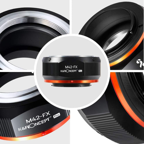 K&F Concept M42 to Fuji X Lens Mount Adapter for M42 Screw Mount Lens to Fujifilm X-Series X FX Mount Cameras